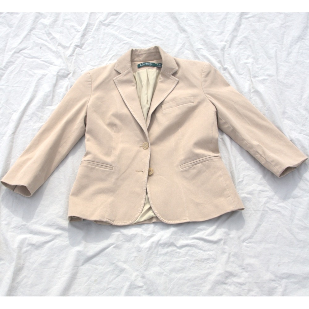 Lauren Ralph Lauren Blazer Women Size 6 Beige/Tan Sports Jacket Business Casual